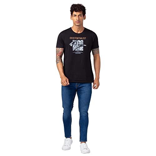 Image of Spykar Men's Kano Slim Fit Mid-Rise Jeans (Ankle Length)