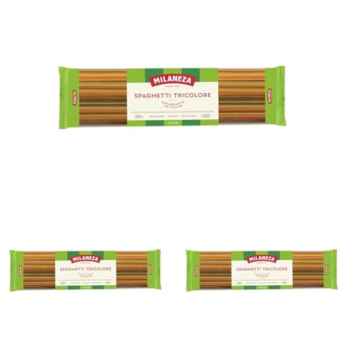 Milaneza Spaghetti Tricolore, 500 g (Paquete de 3)