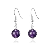 Philip Jones Amethyst Gemstone Round Drop Earrings