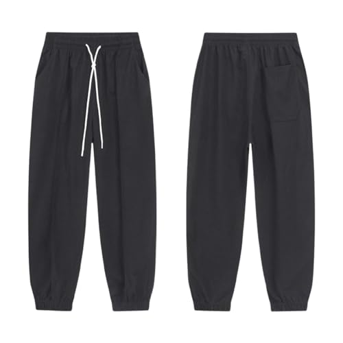 Boys Girls Solid Pants Jogger Sweatpants with Pockets Warm Kids Trousers Casual Pants Band Size