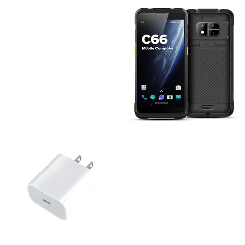 BoxWave Charger Compatible with Chainway C66 Fingerprint Scanner - PD GAN miniCube (30W), 30W Tiny PD GAN Type-C Wall Charger - Winter White