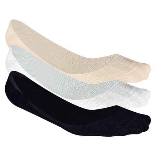 Image of HEELIUM Bamboo No Show Socks for Women | Odour Free & Breathable | 3X Softer than Cotton Socks | Low Cut Socks | Size (UK 3-7)