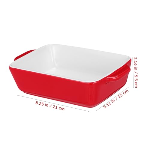 Plaque de cuisson rectangulaire rouge facile à nettoyer pour pâtisserie - 3