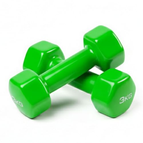 Image of Vinyl Dumbbells (green, 3kg)