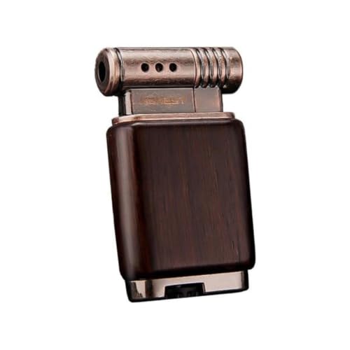 Image of Smoke King Handcrafted Wood Pipe Lighter |Gas Lighter | Adjustable Flame Windproof Lighter |Gift for Men & Women