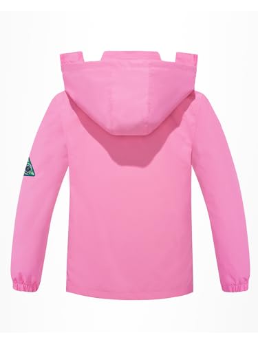 Image of SaphiRose Kids Waterproof Rain Jacket Mesh Lined with Removable Hood | Lightweight rain coat, windproof, breathable, school, camping, travel, outdoor play, boys and girls
