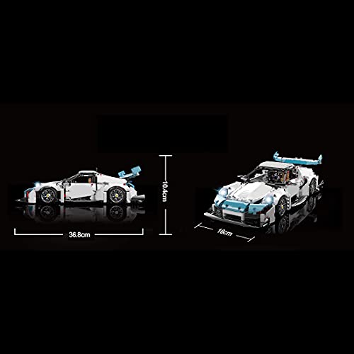 YaYashow Technik Bausteine Sportwagen, Rennwagen Modellbausatz, 1465 Teile Konstruktionsspielzeug Kompatibel mit Lego… – Bild 7