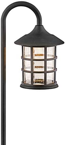 Hinkley Freeport Coastal Elements LED Path Light, Low Voltage, Composite, New England Design, Clear Seedy Glass, Fade Resistant, Textured Black Finish