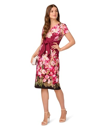 Adrianna Papell Women's Tie Front Stretch Twill Dress4