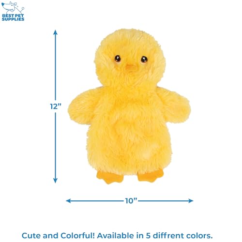 Image of Best Pet Supplies Interactive Squeaky Dog Chew Toy, Ideal Dog Toys for Chewers, Small, Medium & Large Dogs, and Fetch Lovers - Crinkle Chicken (Yellow), Large