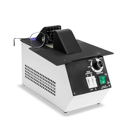 Eyeglasses Frame Heater, 1500W Optical Glasses Frame Heater Warmer, Eyeglass Heating Equipment, Hot and Cold Switching, 80?-130? Adjustable Temperature 110V