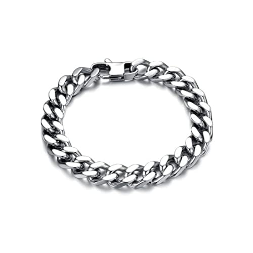 AQUASTREET 100% Stainless Steel 14mm Thick Bold in Silver Chain Bracelet for Mens & Boys (B0CGHMS9DW) Amazon Price History, Amazon Price Tracker