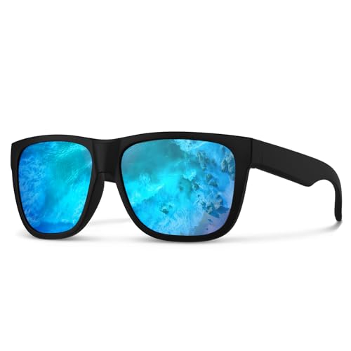 Image of WISTON XL Z87 Sunglasses for Men Women UV400 Protection Lightweight TR90 Frame Square Shades for Driving Fishing Z8246