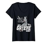 Womens Dynamic Pose Riley Greene Detroit Baseball MLBPA V-Neck T-Shirt