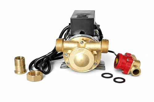Image of KISAN | Automatic Water circulation Booster Pump With Wall Mounting Bracket Suitable for 100C Hot & cold Water Circulation | 90 W | 2900 RPM | 20 LPM | 10 M Head for Ges geyser, Washing Machine