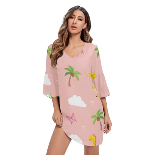 Vestido de dinosaurio rosa para reconectar con tu lado más alegre este verano