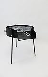 Barbacoa Redonda Ø63cmx75cm altura con soporte para paella KDOX - leña y carbón