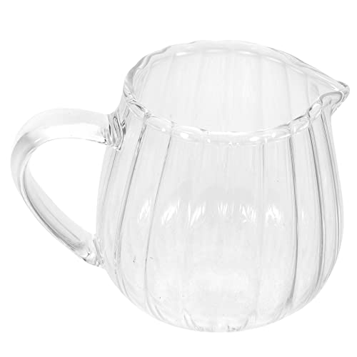 UPKOCH Mini Jarra De Cristal Para Leche 3.38 Oz Con Boquilla Versátil Para Café Crema Salsa Fácil De Limpiar Para Hogar Restaurante Fiesta