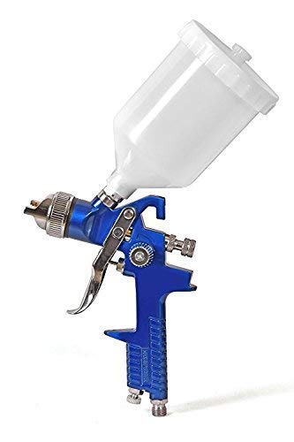 AASONS H827 Hvlp Spray Paint Gun with Color Bucket & tools Nozzle Size 1.4Mm & Cup Capacity 600Ml Gravity Feed German Design, Blue
