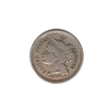 Civil War Era Nickel 1866 U.S. Three Cent Piece Coin: A Rare Find for Collectors