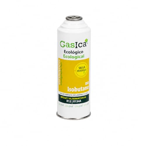 All4sale   Gas Refrigerante Orgánico Ecológico Gasica D2, Sustituto 100% Compatible con R12 y R134A (A/C Auto/Hogar). Envase de 226g   Carga Equivalente a 680g R12 / 590g R134A