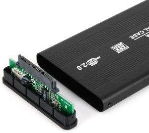 2.5" sata hdd USB 2 hard drive case Enclosure for PC laptop, 2.5" HDD SATA Enclosure Caddy USB 2.0 For PC / Laptop Hard Drive - XP, VISTA, WIN 7, MAC (black)