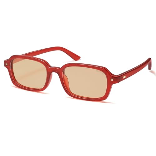 Image of SOJOS Trendy Rectangle Polarized Sunglasses Womens Mens SJ2610