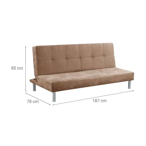 Sofá cama clic-clac moderno SHIITO Levis 188x88 cm | Salón elegante piedra 4