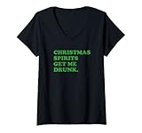 Photo Gallery donna divertente natale holiday booze - spiriti natalizi get me ubriaco maglietta con collo a v Photo Gallery donna divertente natale holiday booze - spiriti natalizi get me ubriaco maglietta con collo a v