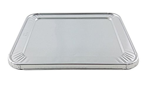 Handi-Foil 1/2 Half-Size Deep Aluminum Steam Pan w/Lids -Disposable Trays (Pack of 100)