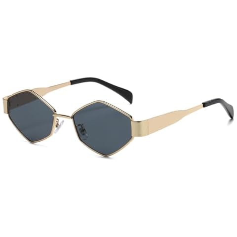 Long Keeper Trendy Hexagonal Sunglasses with UV400 Cover