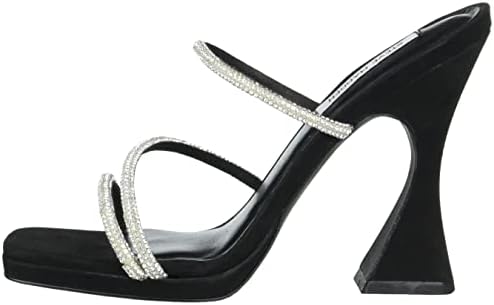 Steve Madden Women's Libbie Heeled Sandal, Black Nubuck, 9 | Image 7