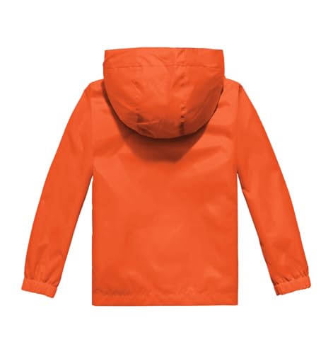 Image of Boys Girls Rain Jackets Lightweight Waterproof Hooded Raincoat Lined Windbreakers for Kids