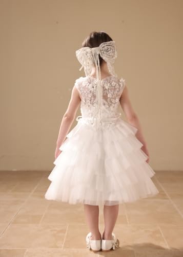Tulle Short Flower Girls Wedding Guest Dress Lace Floral First Communion Dress for Summer Pageant3
