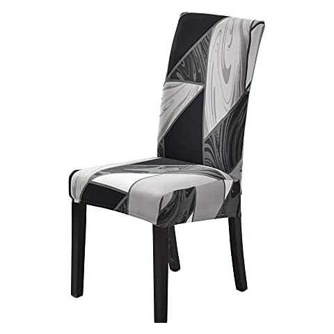 HZDHCLH Chair Covers Set of 4/6 Stretch Modern Chair Slipcovers for Dining Room Kitchen Wedding Party Washable Chair Protector (4pcs, geometry) Cover