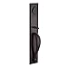 Baldwin Reserve SCLONXFEDRTSR481X150 Single Cylinder Longview Handleset Right Hand Federal Lever and Traditional Square Rose Dark Bronze by Satin Nickel Finish