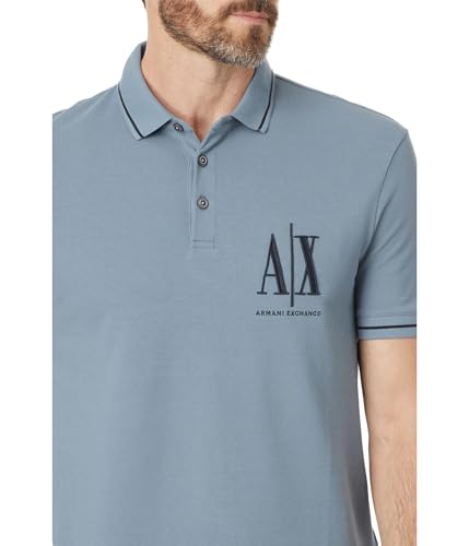 Armani Exchange Men's Cotton Piquet Regular Fit Ax Logo Polo3