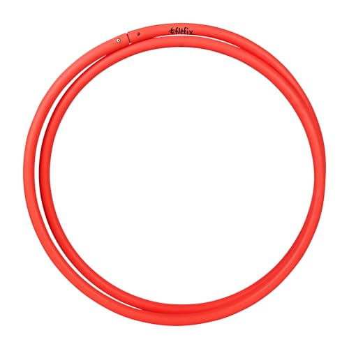 Image of Fitfix 90 cm Collapsible Traveller Toy Hoop - Lightweight, and Versatile Exercise Hoop Adults and Kids - Includes Carry Bag Yoga, and Flow Arts Perfect Travel Outdoor Workouts (1 Pc Red Colour)