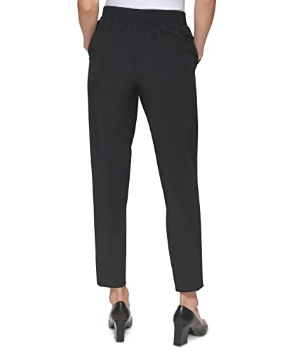 Calvin Klein Flat Front Back Elastic Pants Black LG (US 12)2