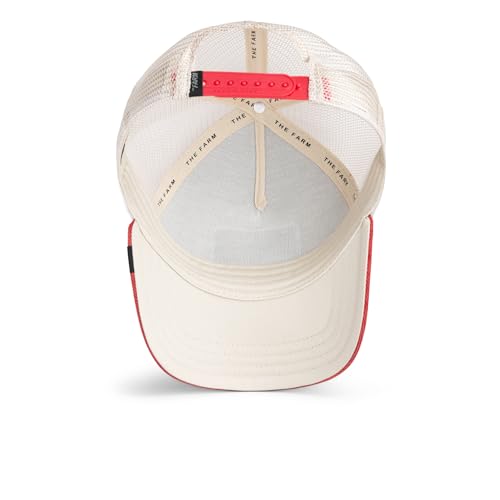 Image of Goorin Bros. The Farm Unisex Original Adjustable Snapback Trucker Hat, Red (The Certified Cow), One Size