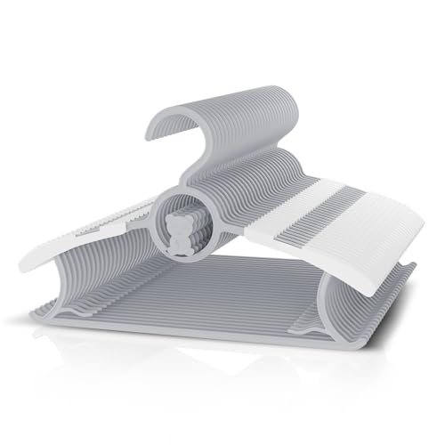 Image of VILICK Baby Hangers for Nursery Closet 30 Pack Plastic Kids Hangers (Grey)