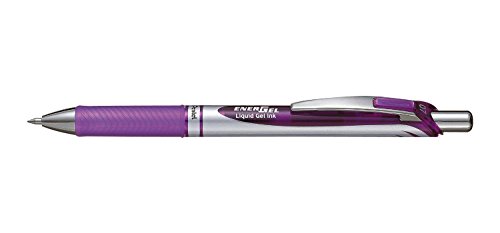 Pentel BL77-VO Stylo à bille roulante EnerGel gel avec mécanisme d'impression, 1 pièce, largeur de trait 0,7 mm (balle de 0,7 mm)