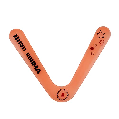 Image of Wood Bridge Boomerang Sports Throw- V Shape Night Glow Material (Orange) - 5 Years And Up