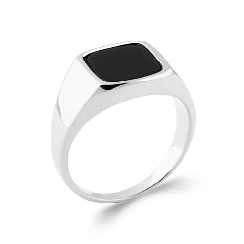 Bague Onyx Noir Tata Gisèle en Argent 925 : L'Élégance Masculine au Quotidien