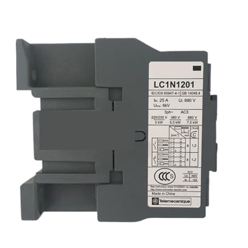 Contacteur CA 12A 1NC LC1N1201B5N pour stopper les pannes de commande 24V - 3