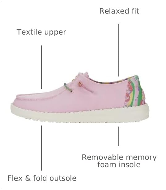 Image of HEYDUDE Wendy My Little Pony Party| Women's Shoes | Women's Slip-on Loafers | Comfortable & Light-Weight