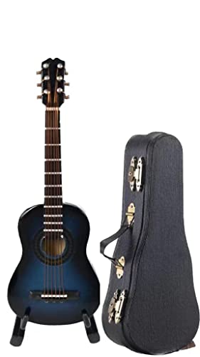 ALANO Blue Miniature Guitar Model Musical Instrument Ornaments Guitar Ornament Home Decoration...