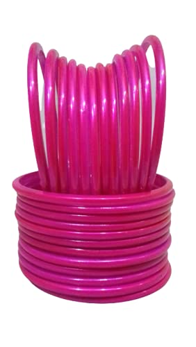 Katheriya Enterprises Plant Colour Traditional Glass Bangles/Chudiyan for Women and Girls (Pack of 18 Pcs + 6 Pcs Free For Transportation Damages)