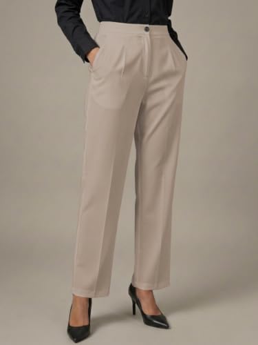 Image of Leriya Fashion Formal Pants for Women Office Wear |Trousers for Women - Straight Pants for Woman Formal Pant for Woman, Stretch Lycra Workwear Trousers