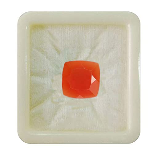 Image of Real Certified Carnelian Gemstone 2.25 Ratti 10.25 Ratti Raat-Ratua Upratna Meash Rashi Ratan Oval, Pear, Rectangle, Round Shape Chakra Healing Mangal (Mars) Stone Art and Craft Supplies